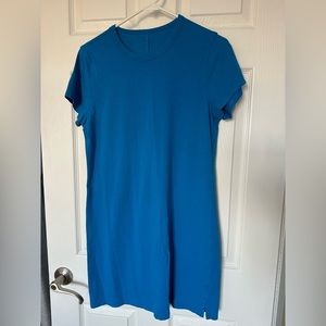 Lululemon Classic-Fit Cotton-Blend T-Shirt Dress in Poolside size 6
